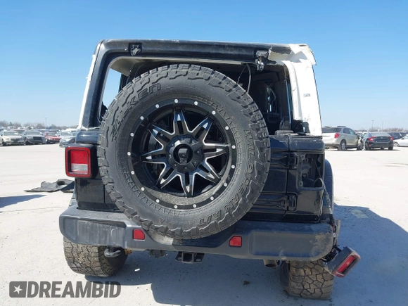 2019 Jeep Wrangler Unlimited Sahara with VIN 1C4HJXEG5KW518202, listed as a IAAI auction lot 41762229 with 91,995 mi miles and . Bid and sale history available at DreamBid. Image 17.