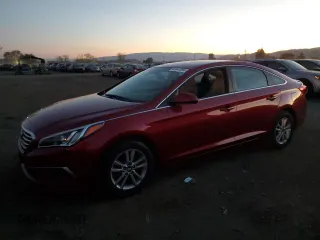 2016 Hyundai Sonata SE with VIN 5NPE24AF9GH323096, listed as a Copart auction lot 83841994 with 52,770 mi miles and Salvage Title. Bid and sale history available at carsss.com. Image 1.
