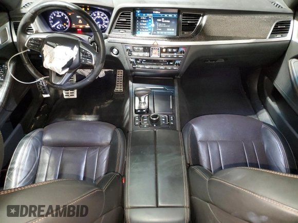 2018 Genesis G80 Sport with VIN KMHGN4JB9JU241553, listed as a Copart auction lot 79503424 with 52,927 mi miles and Salvage Title. Bid and sale history available at DreamBid. Image 8.