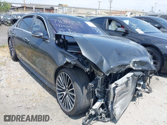 2021 Mercedes-Benz S 580 with VIN W1K6G7GB7MA057744, listed as a IAAI auction lot 41489408 with Not Provided miles and . Bid and sale history available at DreamBid. Image 1.