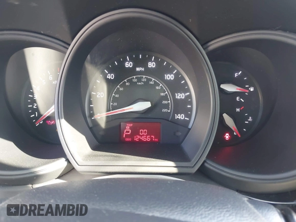 2017 Kia Rio LX with VIN KNADM4A31H6025775, listed as a IAAI auction lot 42034972 with 124,667 mi miles. Bid and sale history available at carsss.com. Image 7.