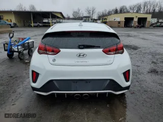 2019 Hyundai Veloster Turbo with VIN KMHTH6AB9KU007500, listed as a Copart auction lot 50174035 with 75,346 mi miles and Salvage Title. Bid and sale history available at carsss.com. Image 6.