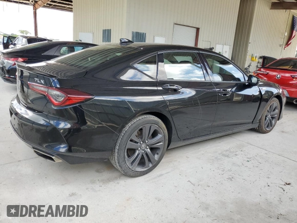 2022 Acura TLX w/A-Spec Package with VIN 19UUB5F57NA000267, listed as a Copart auction lot 60455005 with 26,040 mi miles and Salvage title. Bid and sale history available at DreamBid. Image 3.