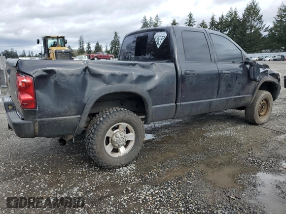 2007 Dodge Ram 2500 SLT with VIN 3D7KS28AX7G811974, listed as a Copart auction lot 45987265 with 155,595 mi miles and Salvage Title. Bid and sale history available at carsss.com. Image 3.