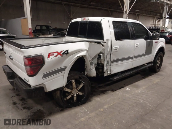 2013 Ford F-150 XL with VIN 1FTFW1ET7DFA81499, listed as a IAAI auction lot 41302118 with 153,976 mi miles. Bid and sale history available at carsss.com. Image 4.