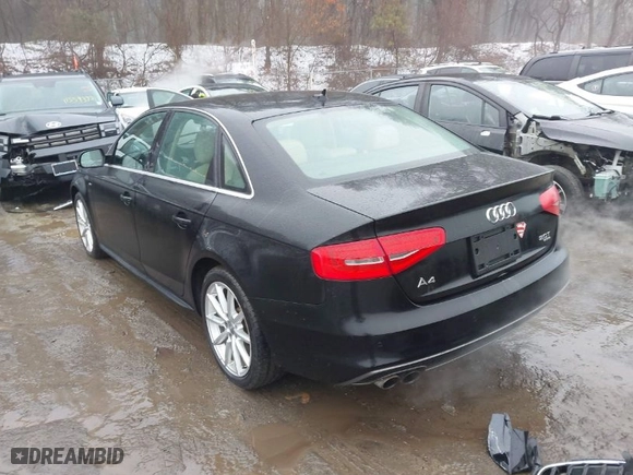 2014 Audi A4 Premium Plus with VIN WAUFFAFL8EN036140, listed as a IAAI auction lot 41569955 with 82,216 mi miles. Bid and sale history available at carsss.com. Image 3.