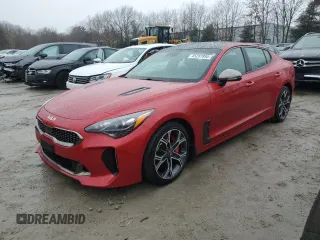 2018 Kia Stinger GT2 with VIN KNAE55LC9J6016039, listed as a Copart auction lot 45287895 with 67,188 mi miles and Salvage Title. Bid and sale history available at carsss.com. Image 1.