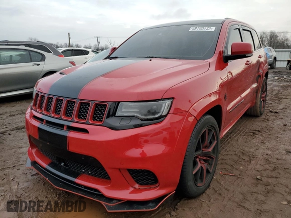 2020 Jeep Grand Cherokee Trackhawk with VIN 1C4RJFN95LC334610, listed as a Copart auction lot 49160944 with 23,348 mi miles and Salvage title. Bid and sale history available at DreamBid. Image 1.