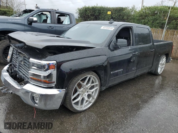 2017 Chevrolet Silverado 1500 LT with VIN 3GCPCREC8HG141600, listed as a Copart auction lot 43753515 with 0 mi miles and Salvage Title. Bid and sale history available at carsss.com. Image 1.