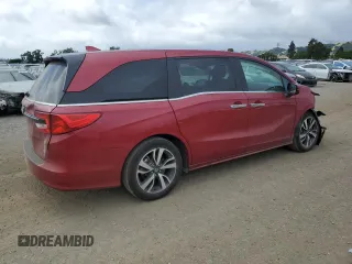 2022 Honda Odyssey Touring with VIN 5FNRL6H85NB067178, listed as a Copart auction lot 56577315 with 22,184 mi miles and Salvage title. Bid and sale history available at DreamBid. Image 3.