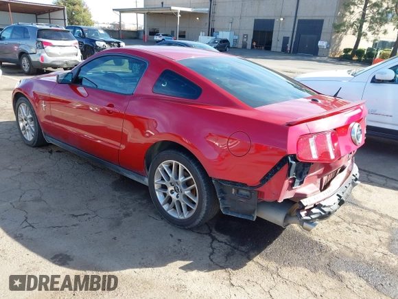 2012 Ford Mustang V6 Premium with VIN 1ZVBP8AM7C5270903, listed as a IAAI auction lot 41631200 with 171,138 mi miles. Bid and sale history available at carsss.com. Image 3.