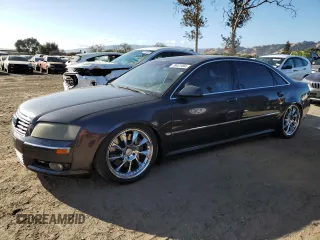 2004 Audi A8 L with VIN WAUML44E24N006328, listed as a Copart auction lot 78451494 with 181,619 mi miles and Salvage Title. Bid and sale history available at carsss.com. Image 1.