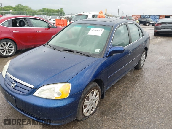 2003 Honda Civic EX with VIN 1HGES26793L009090, listed as a IAAI auction lot 42208069 with 171,417 mi miles and . Bid and sale history available at DreamBid. Image 2.