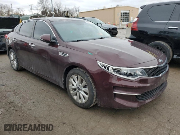 2017 Kia Optima LX with VIN 5XXGT4L35HG166544, listed as a Copart auction lot 43211275 with 124,274 mi miles and Clean Title. Bid and sale history available at carsss.com. Image 4.