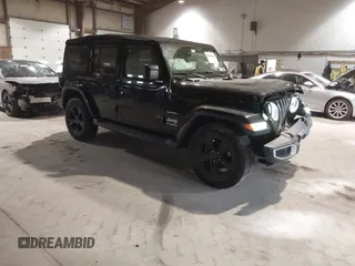 2019 Jeep Wrangler Unlimited Sahara with VIN 1C4HJXEG9KW579682, listed as a IAAI auction lot 41310472 with 74,265 mi miles and . Bid and sale history available at DreamBid. Image 1.