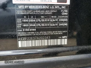 2007 Mercedes-Benz GL-Class with VIN 4JGBF22E37A202343, listed as a Copart auction lot 48902565 with 210,802 mi miles and Salvage Title. Bid and sale history available at carsss.com. Image 15.