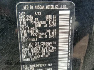2013 Nissan Quest LE with VIN JN8AE2KP9D9071862, listed as a Copart auction lot 73657284 with 170,878 mi miles and Salvage Title. Bid and sale history available at carsss.com. Image 16.