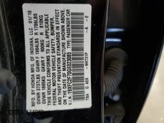 2016 Honda Civic EX with VIN 19XFC2F70GE023085, listed as a Copart auction lot 54716635 with 208,461 mi miles and Salvage Title. Bid and sale history available at DreamBid. Image 12.
