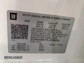 2020 Chevrolet Equinox LS z VIN 2GNAX5EV7L6256494, wystawiony jako IAAI lot #42575792 z przebiegiem 23 809 mil mil oraz . Historia ofert i sprzedaży dostępna na DreamBid. Obrazek 10.