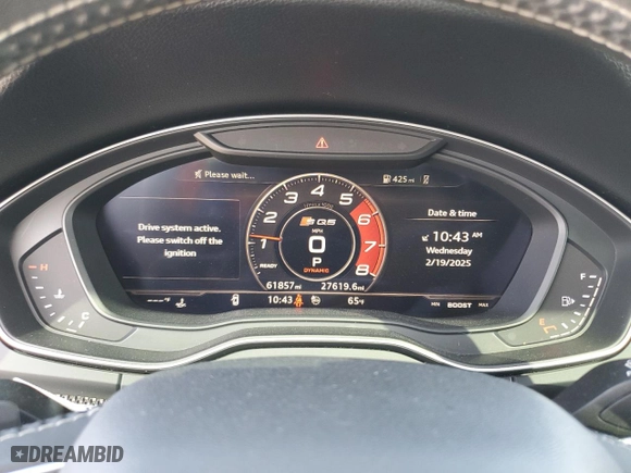 2018 Audi SQ5 Prestige with VIN WA1C4AFY4J2227504, listed as a Copart auction lot 45376635 with 61857 miles and Salvage Title. Bid and sale history available at carsss.com. Image 9.