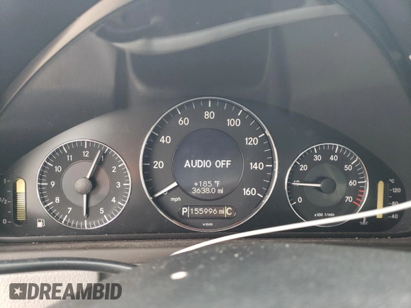 2007 Mercedes-Benz CLK 350 with VIN WDBTJ56H87F223011, listed as a Copart auction lot 45642314 with 155,996 mi miles and Salvage Title. Bid and sale history available at DreamBid. Image 9.