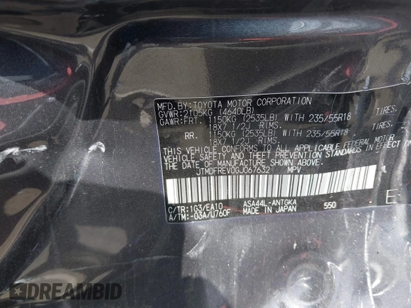 2016 Toyota RAV4 Limited с VIN JTMDFREV0GJ067632, выставлен на аукционе IAAI как лот 42457566 с пробегом 86 485 миль миль и . История ставок и продаж доступна на DreamBid. Изображение 9.