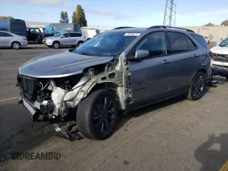 2024 Chevrolet Equinox RS with VIN 3GNAXMEG8RS235949, listed as a Copart auction lot 76838814 with 2,170 mi miles and Salvage Title. Bid and sale history available at DreamBid. Image 1.