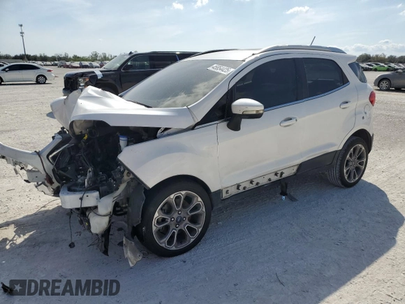 2019 Ford EcoSport Titanium with VIN MAJ3S2KE7KC297903, listed as a Copart auction lot 45854425 with 77,788 mi miles and Salvage Title. Bid and sale history available at DreamBid. Image 1.