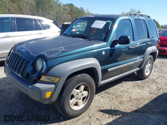2005 Jeep Liberty Sport with VIN 1J4GL48K05W584675, listed as a IAAI auction lot 41867491 with 112,882 mi miles. Bid and sale history available at carsss.com. Image 18.