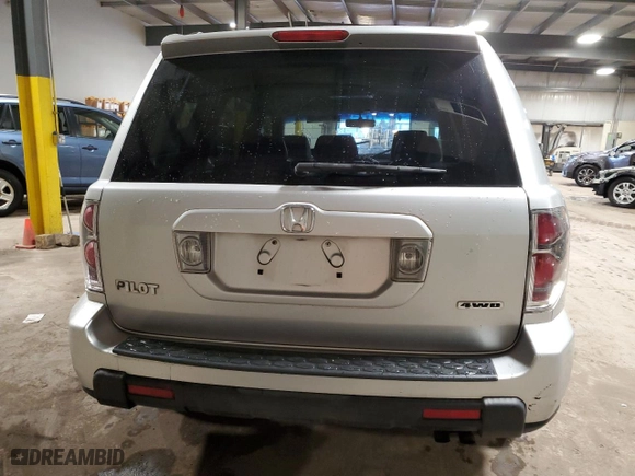 2006 Honda Pilot EX-L with RES with VIN 2HKYF18636H507440, listed as a Copart auction lot 47067815 with 0 mi miles and Salvage Title. Bid and sale history available at carsss.com. Image 6.