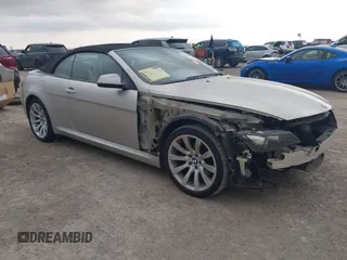 2010 BMW 6 Series 650i with VIN WBAEB5C58AC225588, listed as a IAAI auction lot 41186110 with 83,032 mi miles. Bid and sale history available at carsss.com. Image 1.