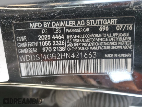 2017 Mercedes-Benz CLA 250 z VIN WDDSJ4GB2HN421663, wystawiony jako Copart lot #86067924 z przebiegiem 106 137 mil mil oraz Szkoda całkowita • Salvage title. Historia ofert i sprzedaży dostępna na DreamBid. Obrazek 12.