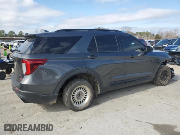 2020 Ford Explorer ST with VIN 1FM5K8GC2LGC22299, listed as a Copart auction lot 43443955 with 91,481 mi miles and Salvage Title. Bid and sale history available at DreamBid. Image 3.