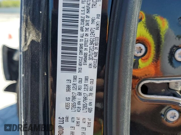 2010 Dodge 2500 SLT z VIN 3D7UT2CL9AG112471, wystawiony jako Copart lot #53455765 z przebiegiem 175 928 mil mil oraz Szkody całkowita. Historia ofert i sprzedaży dostępna na DreamBid. Obrazek 12.
