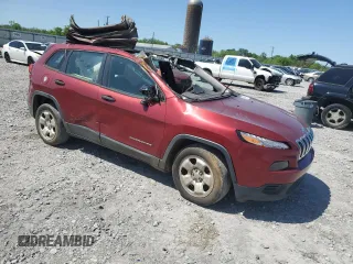 2014 Jeep Cherokee Sport with VIN 1C4PJLAB6EW123500, listed as a Copart auction lot 50102725 with 0 mi miles and Clean Title. Bid and sale history available at carsss.com. Image 4.