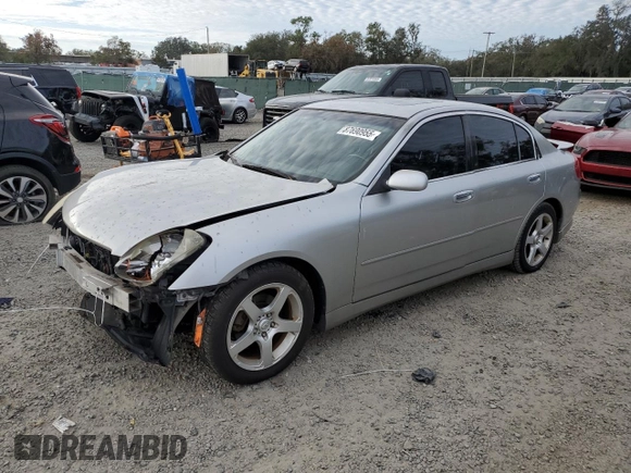 2003 Infiniti G35 w/Leather with VIN JNKCV51E93M007966, listed as a Copart auction lot 87690955 with 108,351 mi miles and Salvage Title. Bid and sale history available at carsss.com. Image 1.