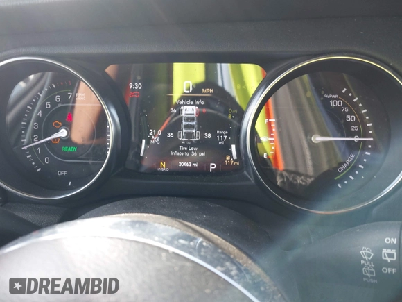 2023 Jeep Wrangler Sahara with VIN 1C4JJXP67PW556933, listed as a IAAI auction lot 41587035 with 20,463 mi miles and . Bid and sale history available at DreamBid. Image 7.