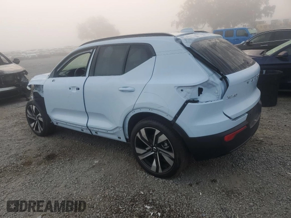 2024 Volvo XC40 Plus Dark Theme with VIN YV4L12UL3R2241057, listed as a Copart auction lot 43803265 with 9,396 mi miles and Salvage title. Bid and sale history available at DreamBid. Image 2.