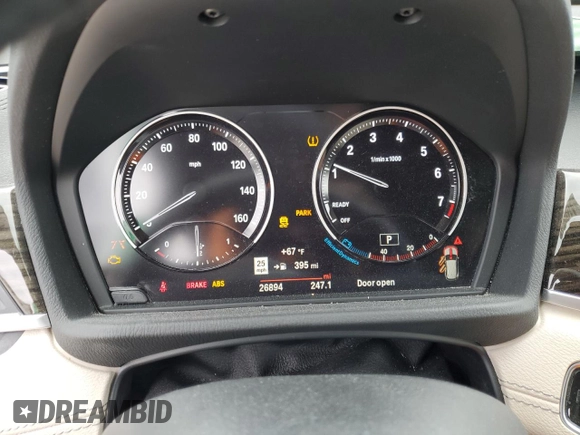 2022 BMW X1 sDrive28i with VIN WBXJG7C07N5V39345, listed as a Copart auction lot 41490005 with 26,894 mi miles and Salvage Title. Bid and sale history available at carsss.com. Image 9.