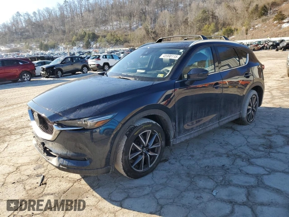 2018 Mazda CX-5 Grand Touring with VIN JM3KFBDM8J0399975, listed as a Copart auction lot 45998115 with 98,037 mi miles and Salvage Title. Bid and sale history available at DreamBid. Image 1.