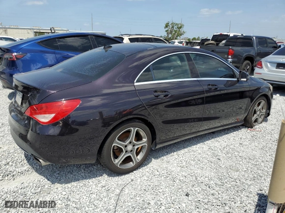 2014 Mercedes-Benz CLA-Class CLA 250 with VIN WDDSJ4EBXEN044823, listed as a Copart auction lot 54390415 with 104,444 mi miles and Clean Title. Bid and sale history available at carsss.com. Image 3.