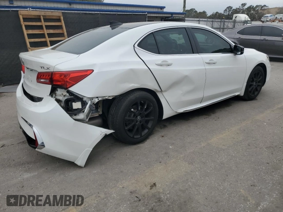 2018 Acura TLX w/Technology Pkg with VIN 19UUB2F5XJA003057, listed as a Copart auction lot 83120534 with 46,139 mi miles and Salvage Title. Bid and sale history available at carsss.com. Image 3.
