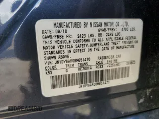 2011 Infiniti G25 x with VIN JN1DV6AR0BM651470, listed as a Copart auction lot 44686885 with Not Provided miles and Salvage Title. Bid and sale history available at DreamBid. Image 14.