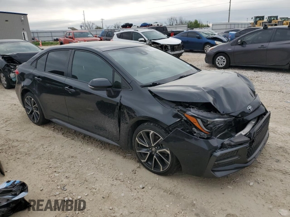 2020 Toyota Corolla SE with VIN JTDS4RCE4LJ004236, listed as a Copart auction lot 50813075 with Not Provided miles and Salvage Title. Bid and sale history available at DreamBid. Image 4.