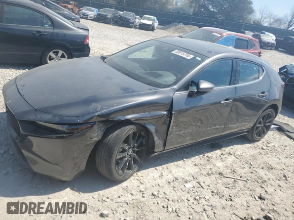 2023 Mazda 3 2.5 S Premium with VIN JM1BPAMM1P1601266, listed as a Copart auction lot 55724825 with 29,697 mi miles and Salvage Title. Bid and sale history available at carsss.com. Image 1.