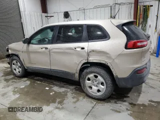 2015 Jeep Cherokee Sport with VIN 1C4PJMAB9FW575271, listed as a Copart auction lot 87958655 with 32,219 mi miles and Salvage Title. Bid and sale history available at carsss.com. Image 2.