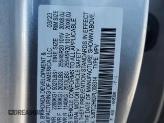 2023 Acura RDX w/A-Spec Package with VIN 5J8TC2H62PL008314, listed as a Copart auction lot 52174734 with 15,653 mi miles. Bid and sale history available at carsss.com. Image 14.