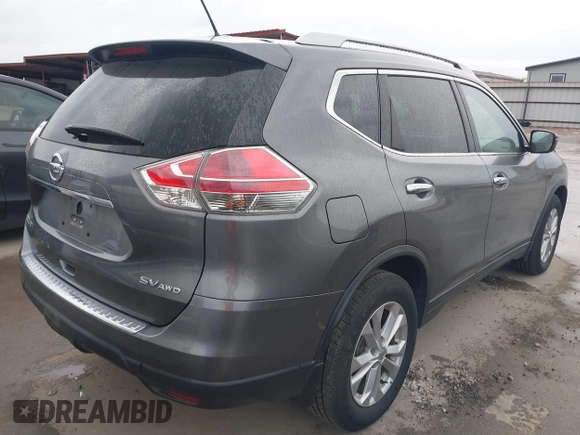 2016 Nissan Rogue SV with VIN KNMAT2MV5GP688589, listed as a IAAI auction lot 41285116 with 87,142 mi miles. Bid and sale history available at carsss.com. Image 4.