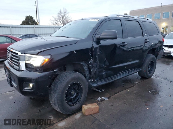 2018 Toyota Sequoia SR5 with VIN 5TDBY5G17JS162297, listed as a Copart auction lot 84745084 with 122,154 mi miles and Salvage Title. Bid and sale history available at carsss.com. Image 1.