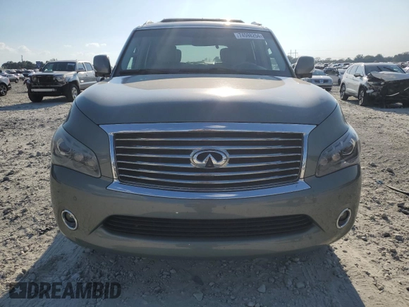2011 Infiniti QX56 7-passenger with VIN JN8AZ2NE8B9006786, listed as a Copart auction lot 74598254 with 164,074 mi miles and Salvage Title. Bid and sale history available at carsss.com. Image 5.
